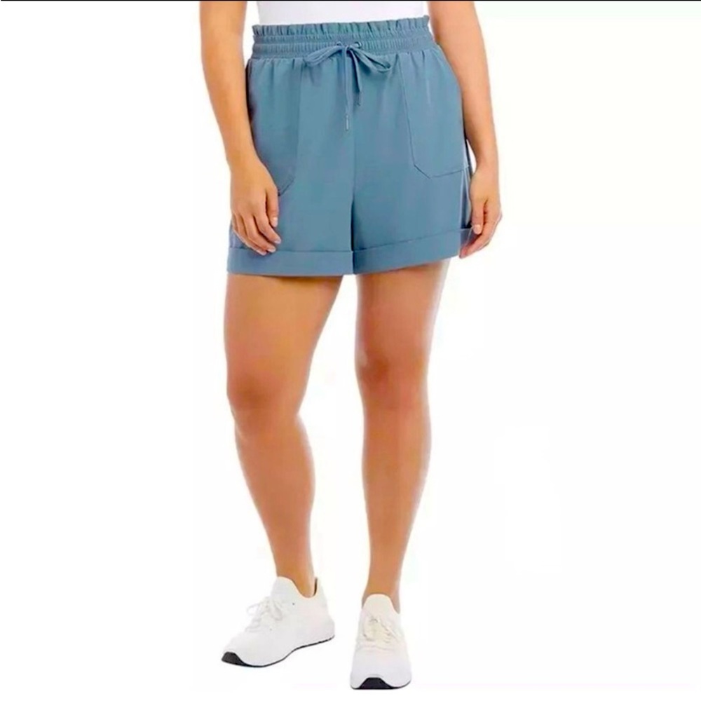 Danskin Dusty Blue Drawstring Athletic Shorts